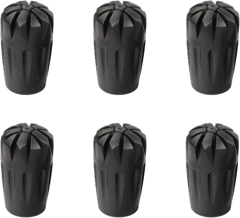 Inscool 6Pcs Replacement Cane Tips - Walking Sticks Accessories, Fit Most Trekking & Hiking Poles - Image 1